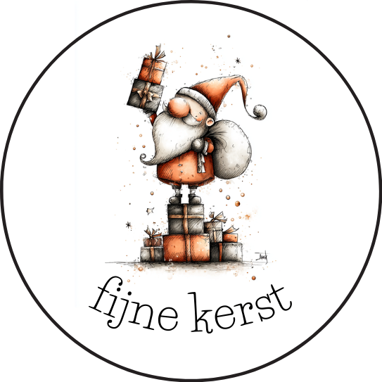Fijne kerst | Sluitstickers 10st.