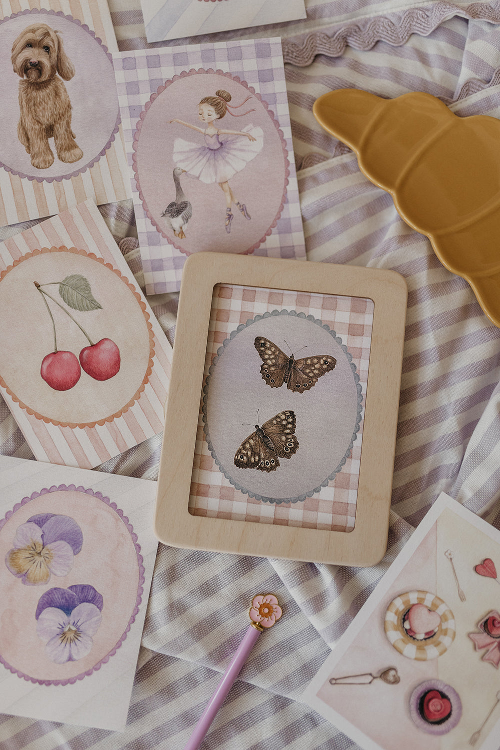 Ansichtkaart vlinders - bont zandoogje | Kaart Appeloogje