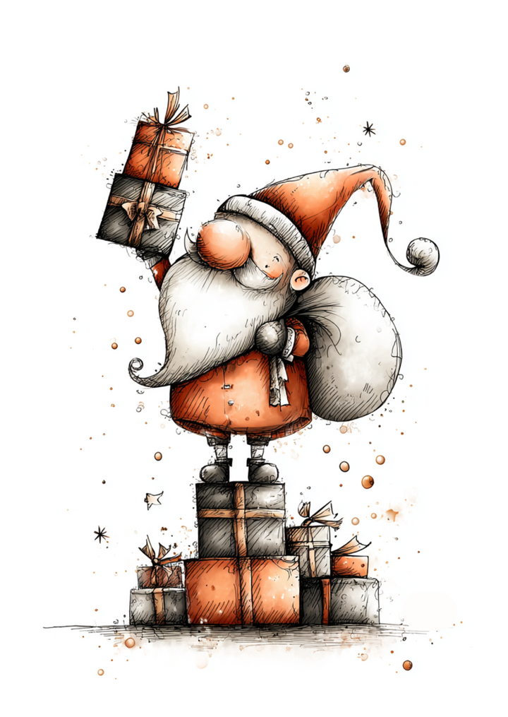 Spirit of Christmas: Santa on Top | Kaart Fripperies