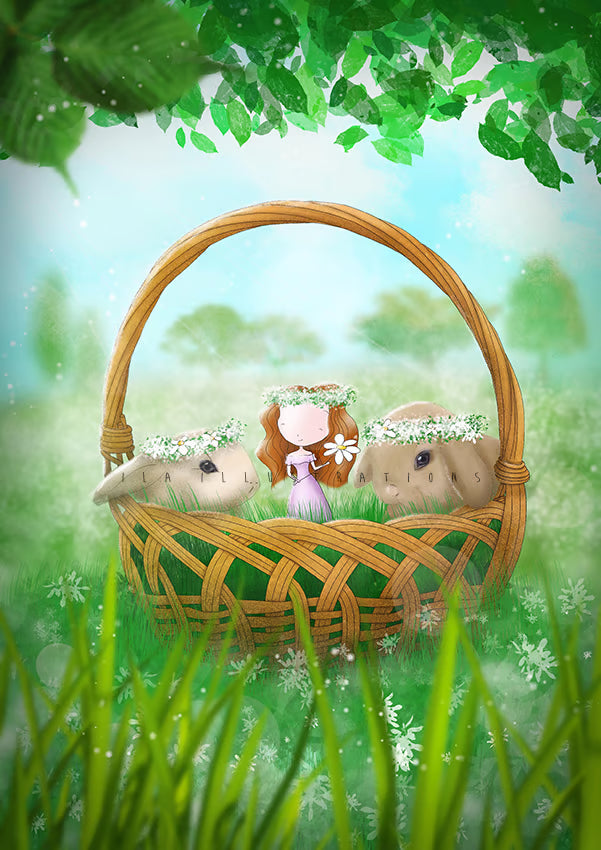 183 - Easter Bunnies | Kaart Ila Illustrations