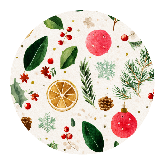 Christmas Pattern | Sluitstickers 10st.