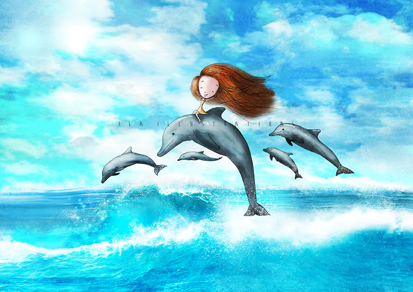 200 - Dolphins | Kaart Ila Illustrations