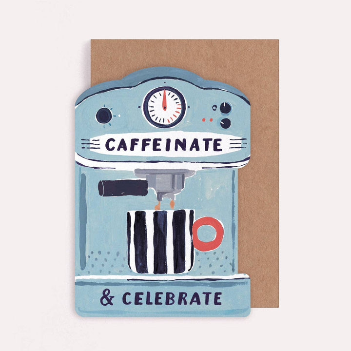 Koffiemachine verjaardagskaart | Verjaardagskaarten voor koffieliefhebbers