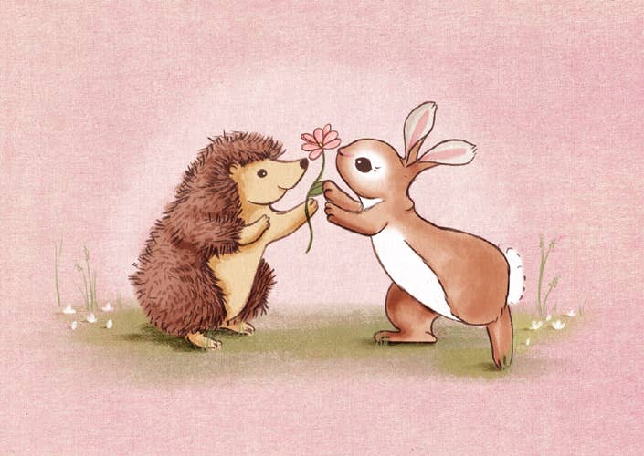 Ansichtkaart Bloemblaadjes En Stekels | Kaart Belle & Boo