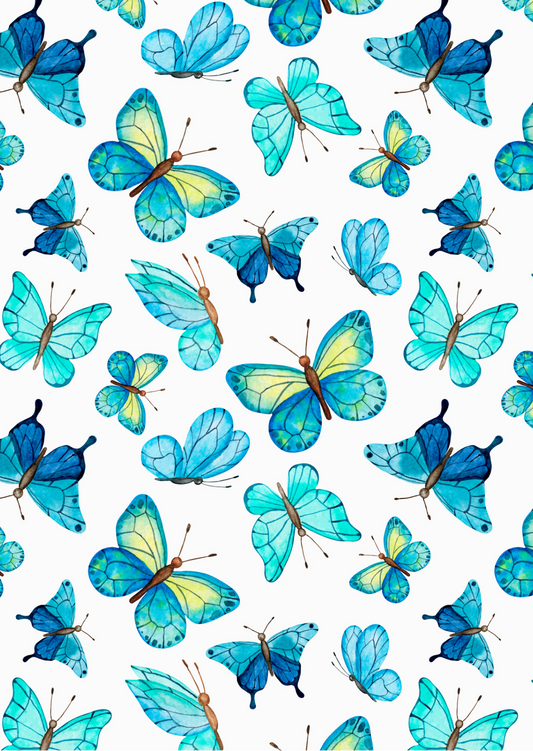 Vlinders (blauw)| Kaart Fripperies