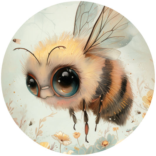 Cute Bugs: Bizzy | Sluitstickers 10st.