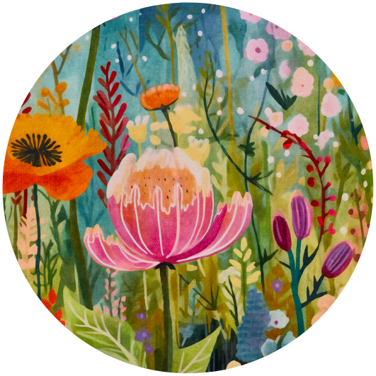 Whimsical Gardens: Flower power | Sluitstickers 10st.