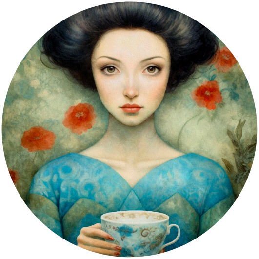 Ladies of Tea: Maggie | Sluitstickers 10st.
