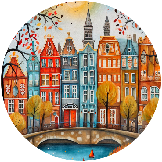 World Cities: Amsterdam | Sluitstickers 10st.