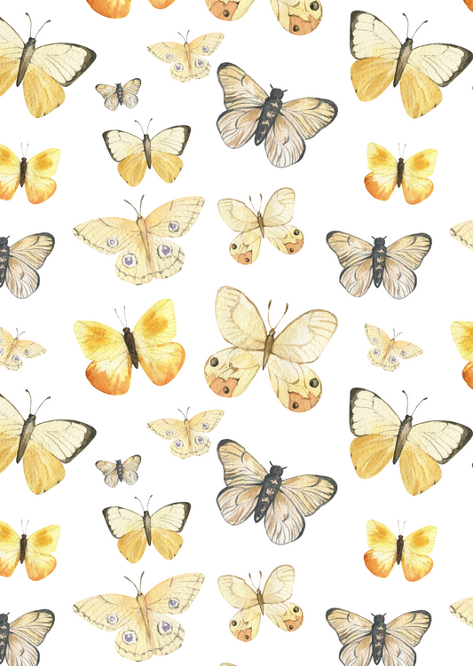 Vlinders (geel) | Kaart Fripperies
