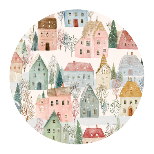 Christmas Village | Sluitstickers 10st.