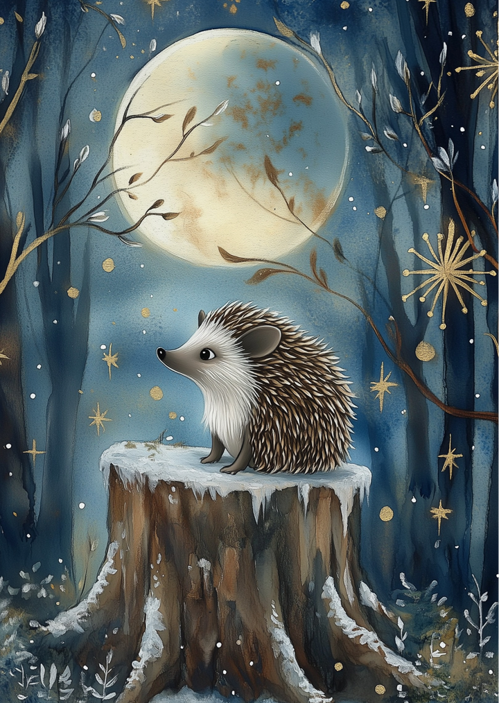 Moonlight Animals: Egel | Kaart Fripperies