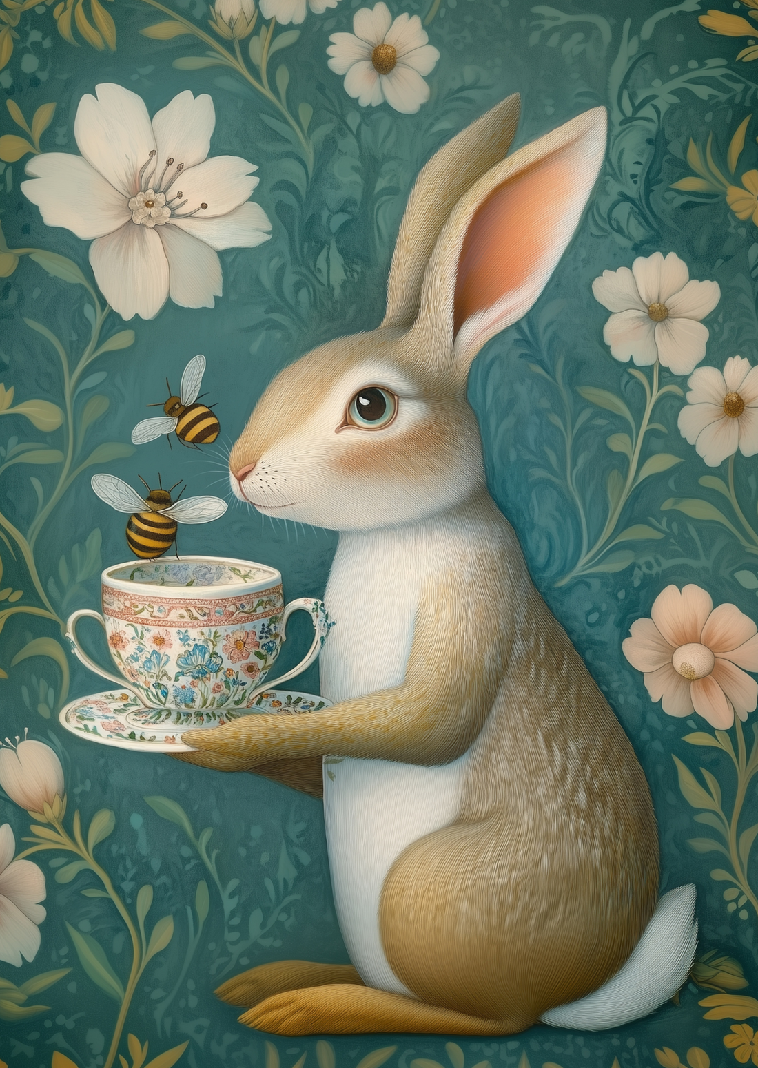 Animal Tea Time: Haas | Kaart Fripperies