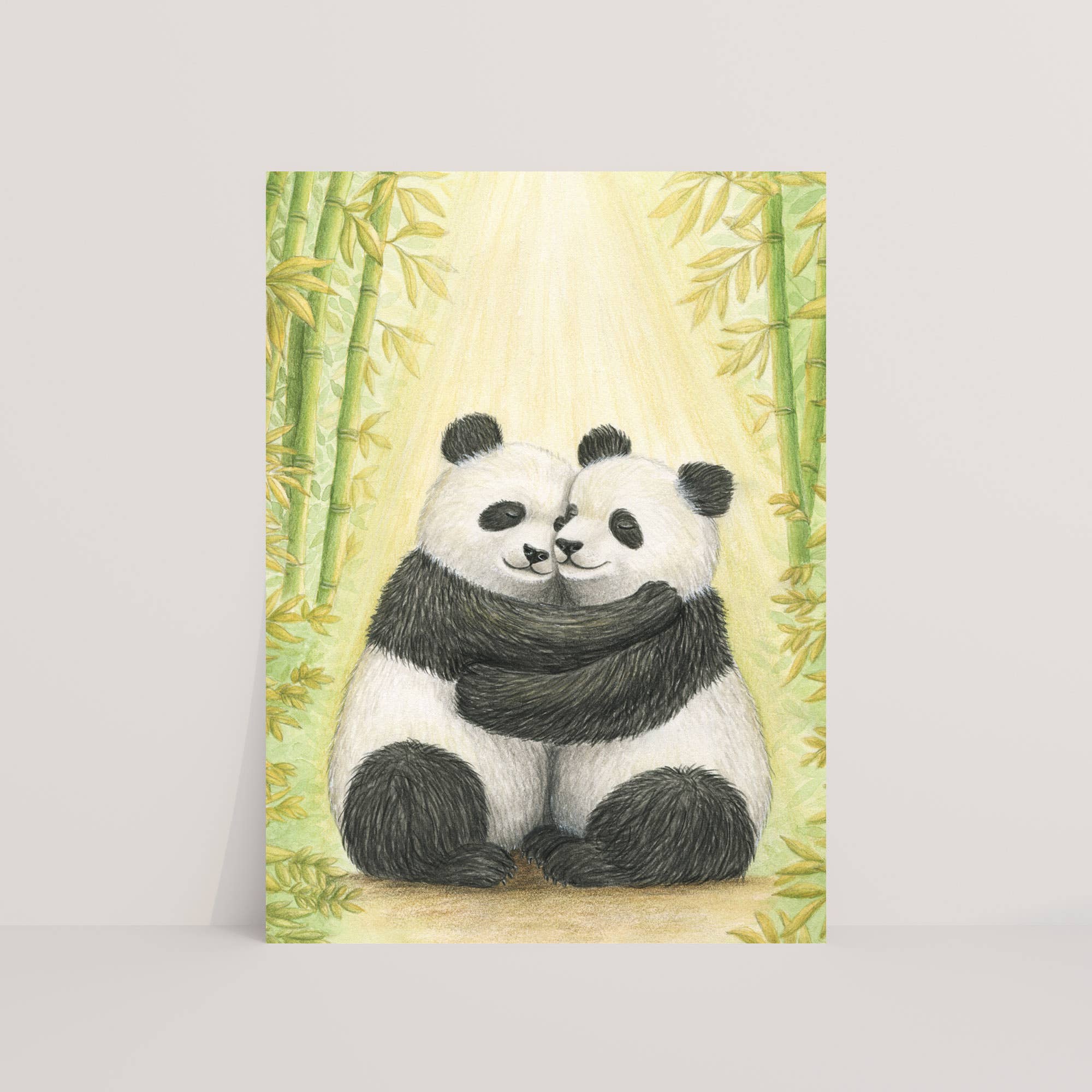 Ansichtkaart panda's | Kaart Appeloogje