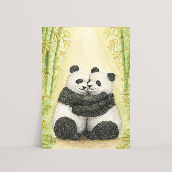 Ansichtkaart panda's | Kaart Appeloogje