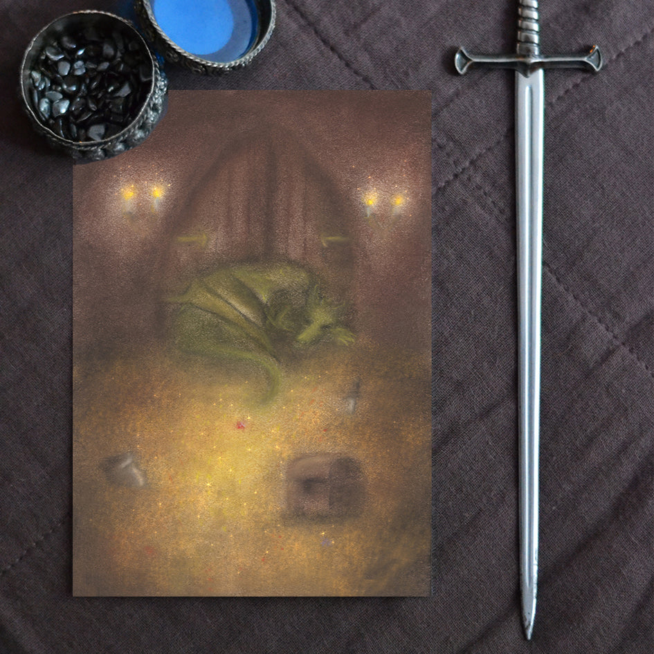 Sprookje 'Draak en schat' Waldorf kaart | Kaart Lot Bouwes