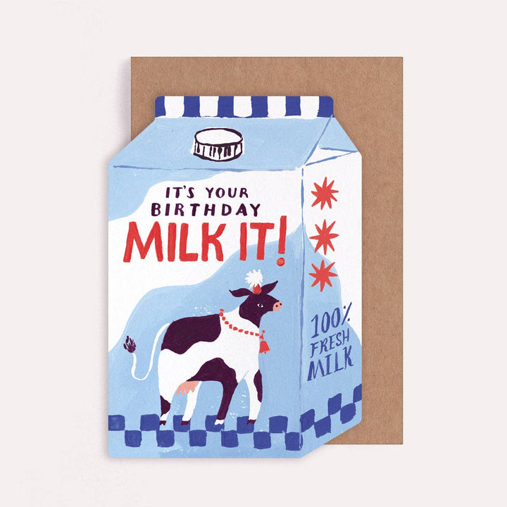 Milk It-verjaardagskaart | Grappige woordspeling-verjaardagskaarten