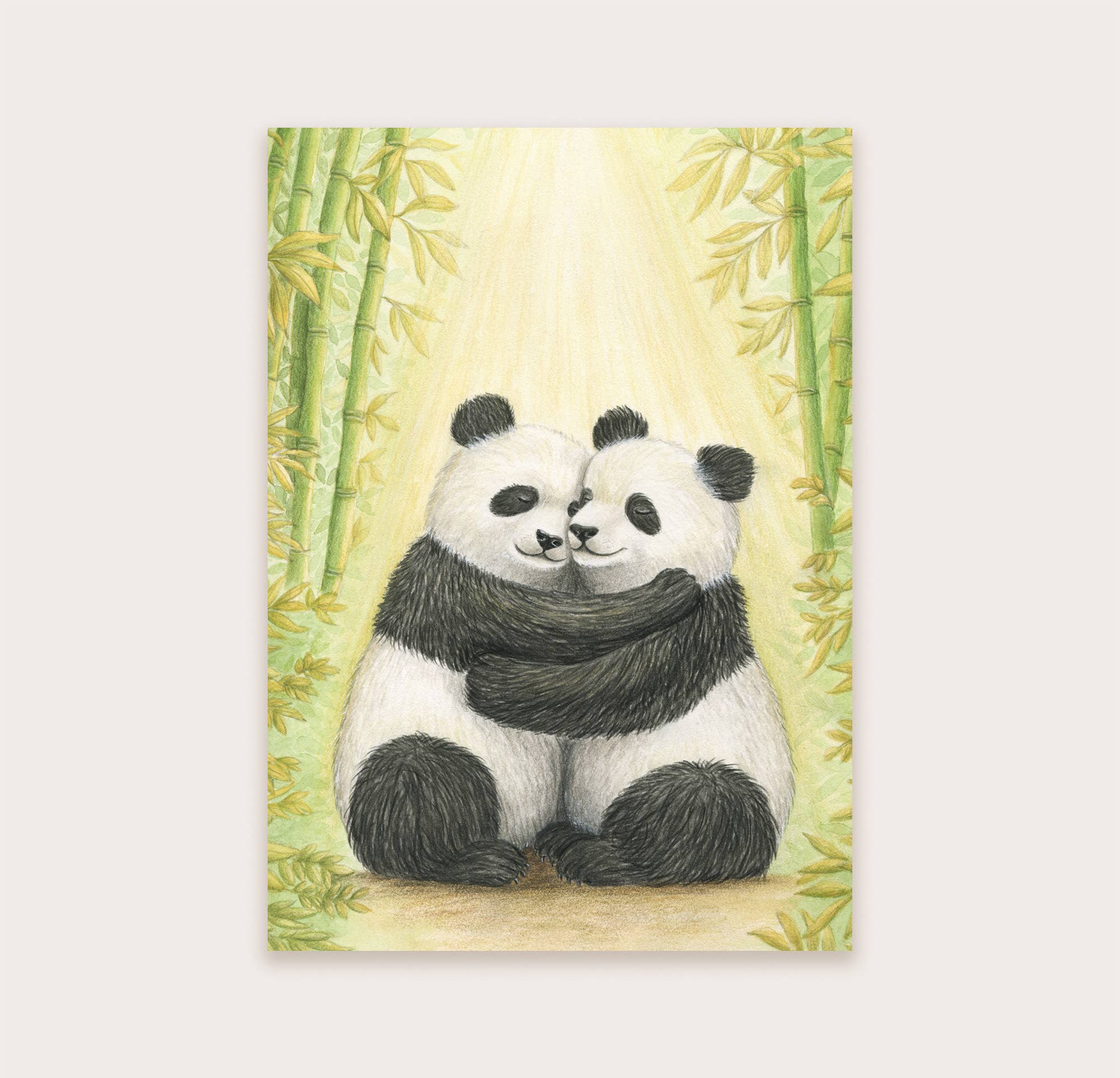Ansichtkaart panda's | Kaart Appeloogje