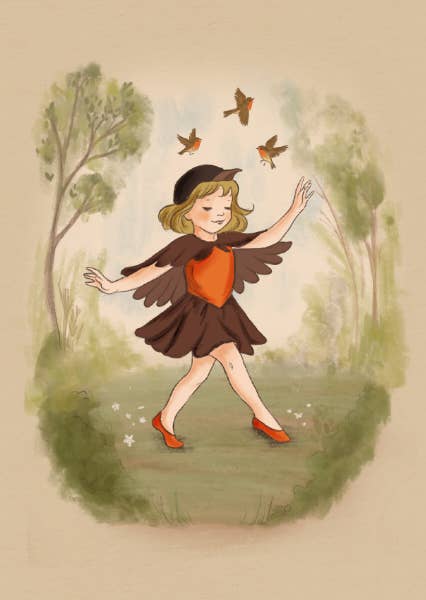 Ansichtkaart Robin Dance