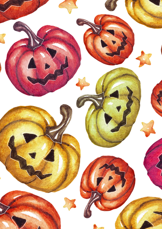 Halloween pompoenen kleur | Kaart Fripperies