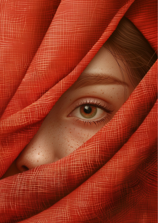 Faces in Linen: Red | Kaart Fripperies