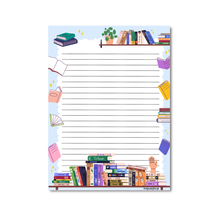 Notitieboek Boekenliefhebber A5 | Briefpapier Only Happy Things