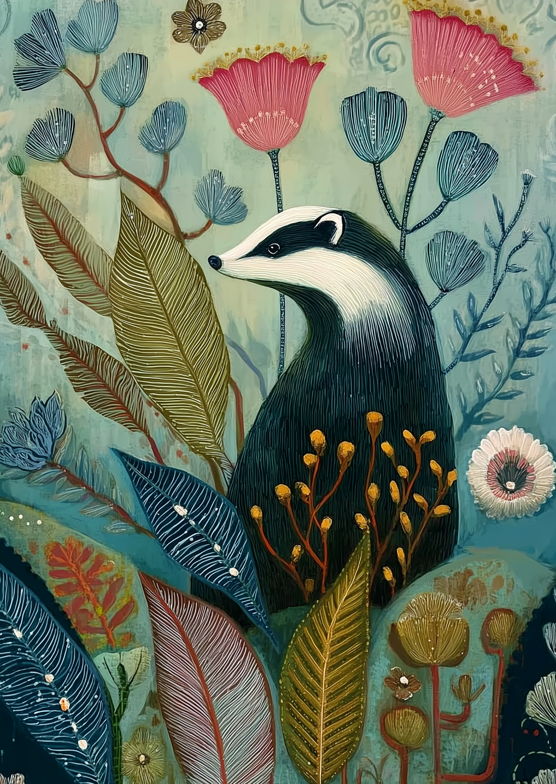 Art Nouveau Animals: Das | Kaart Fripperies