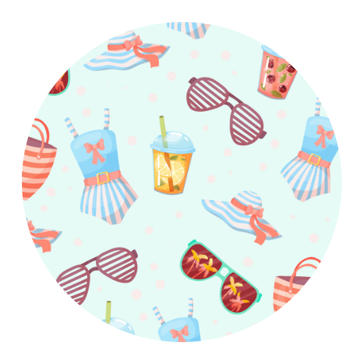 Summer Vibes (blauw) | Sluitstickers 10st.