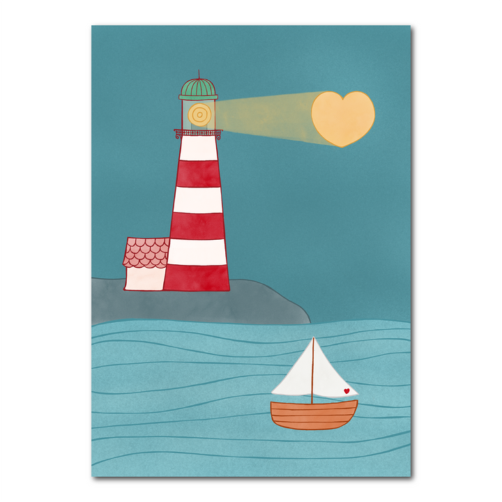 Vuurtoren met hart | Kaart Studio Kvinna