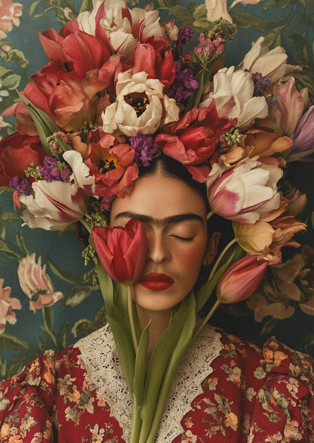 Frida Kahlo: Tulip Reverie| Kaart Fripperies