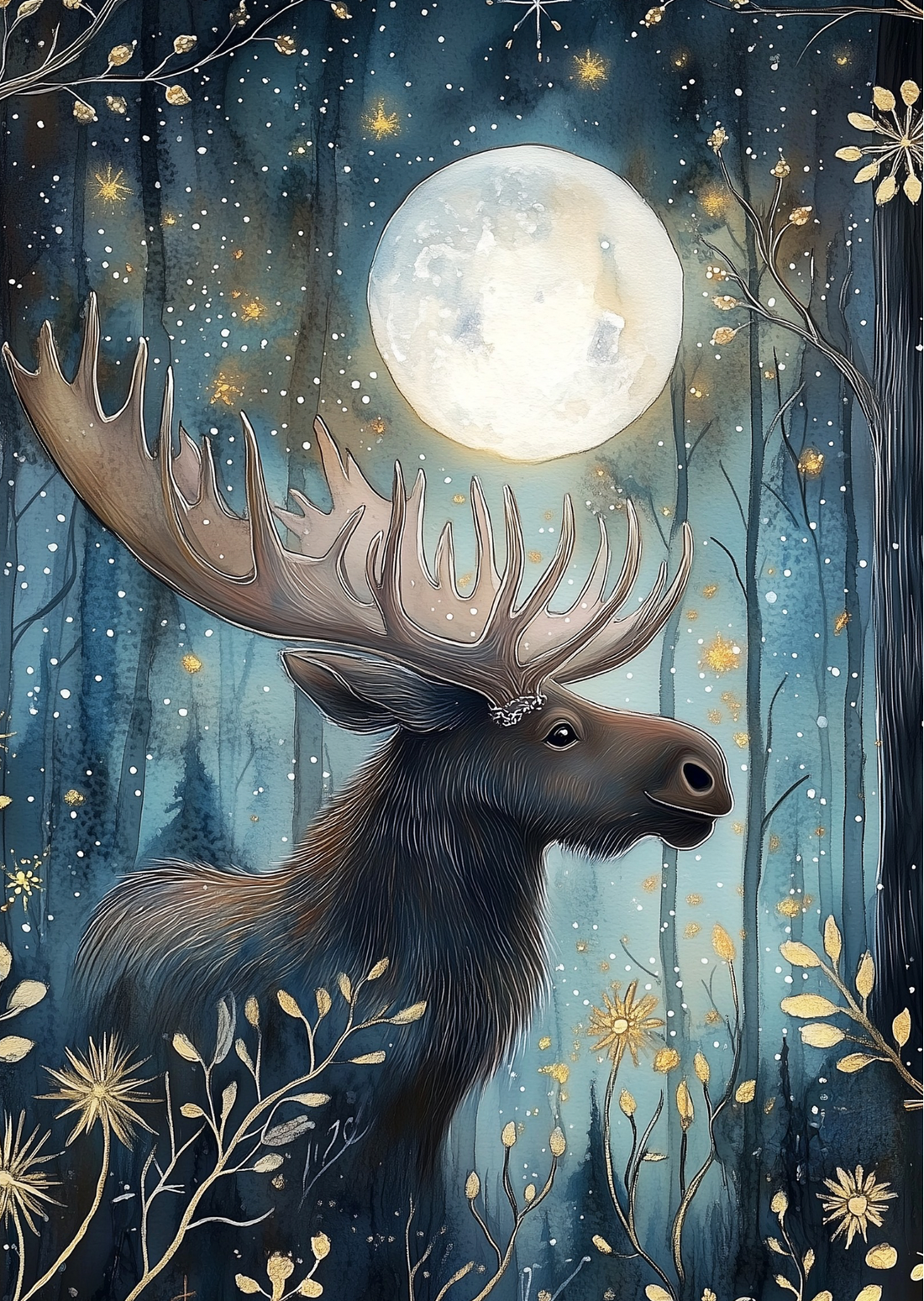 Moonlight Animals: Eland | Kaart Fripperies