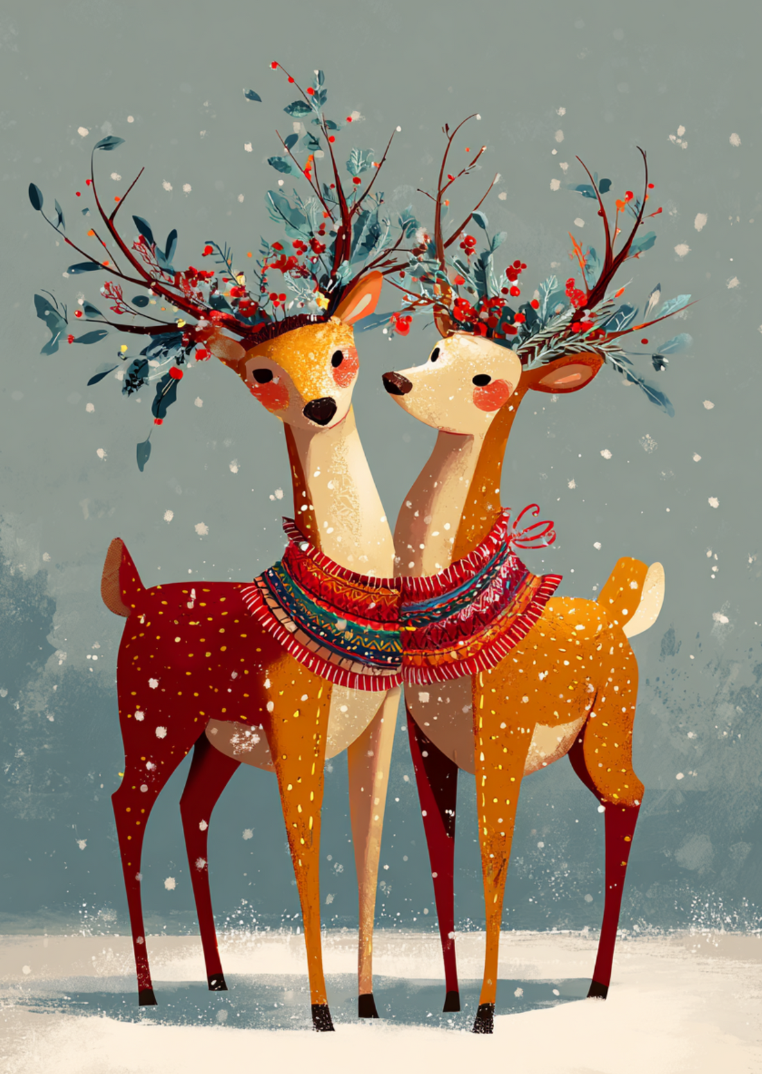 Celebrating Togetherness: Deer of Winter | Kaart Fripperies