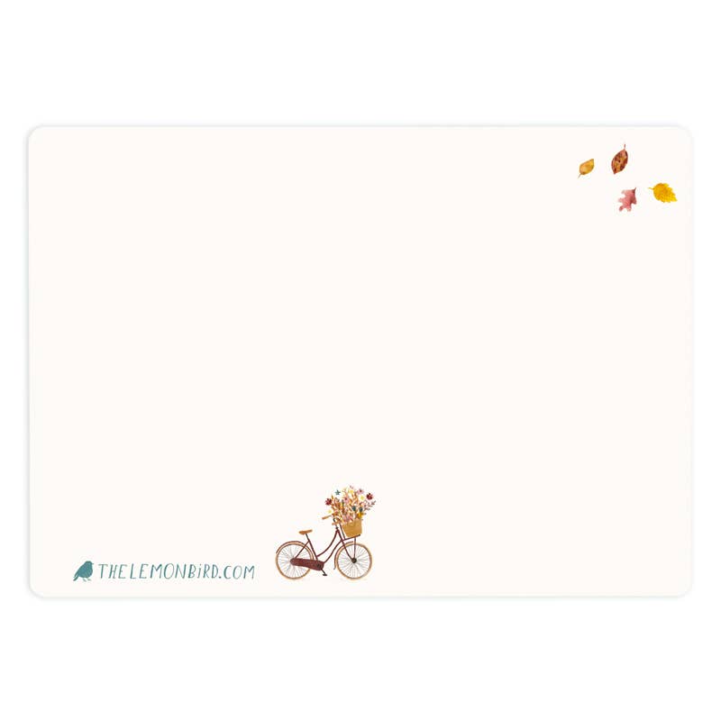 Kaart 'Fiets Met Herfstbloemen' | Kaart The Lemonbird