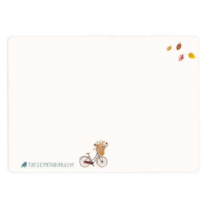 Kaart 'Fiets Met Herfstbloemen' | Kaart The Lemonbird