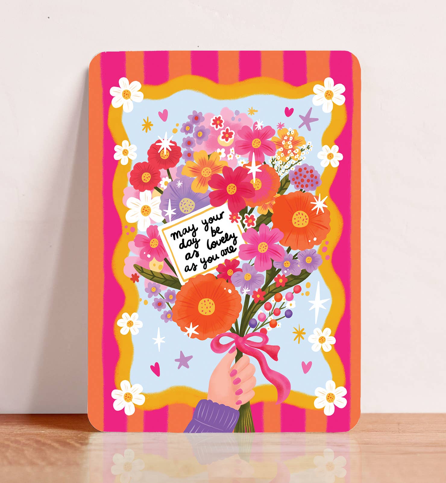 Kaart felicitatie verjaardag vrouw bloemen ansichtkaart