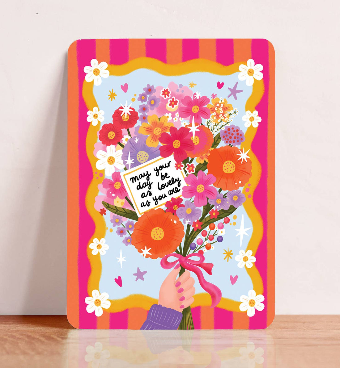 Kaart felicitatie verjaardag vrouw bloemen ansichtkaart