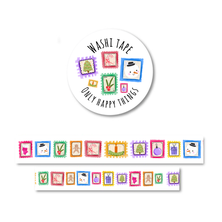 Washi-tape decemberstempels