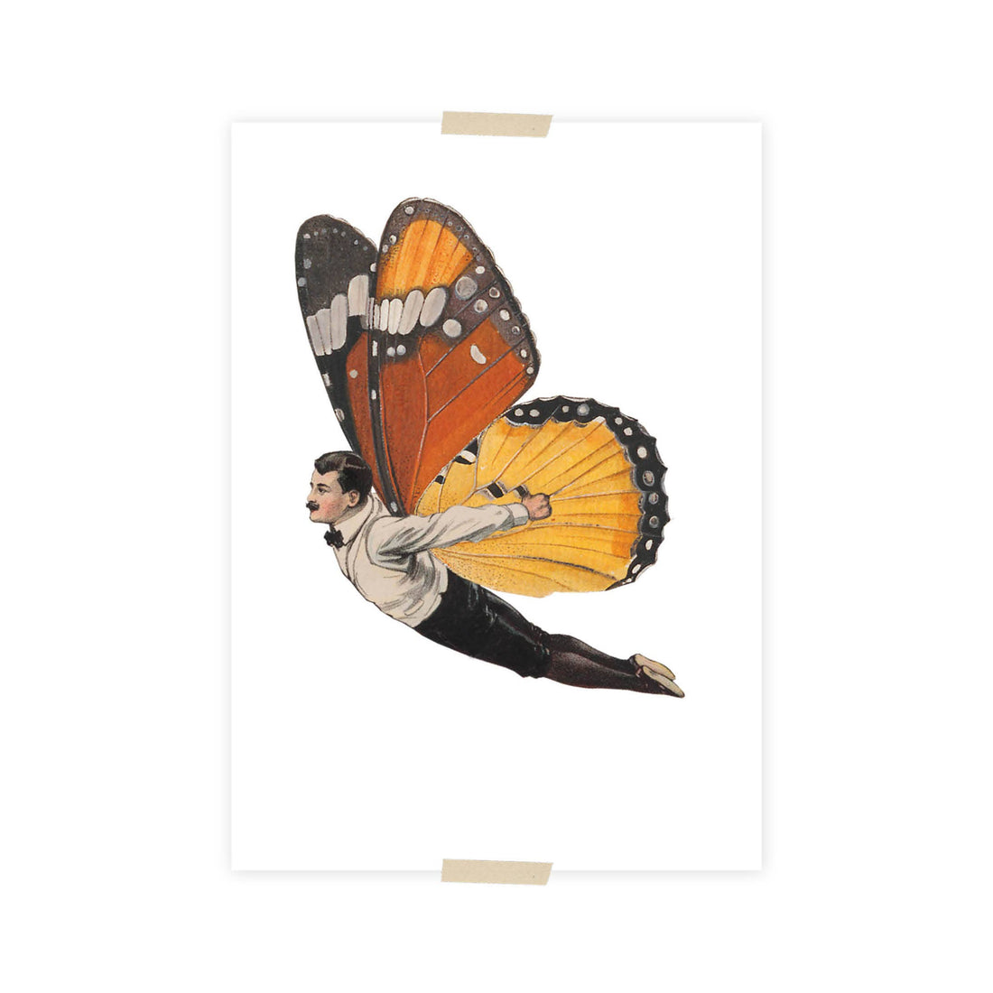 Postcard collage Allard Pierson collectie - Vlinderman