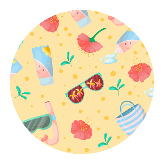 Summer Vibes (geel) | Sluitstickers 10st.