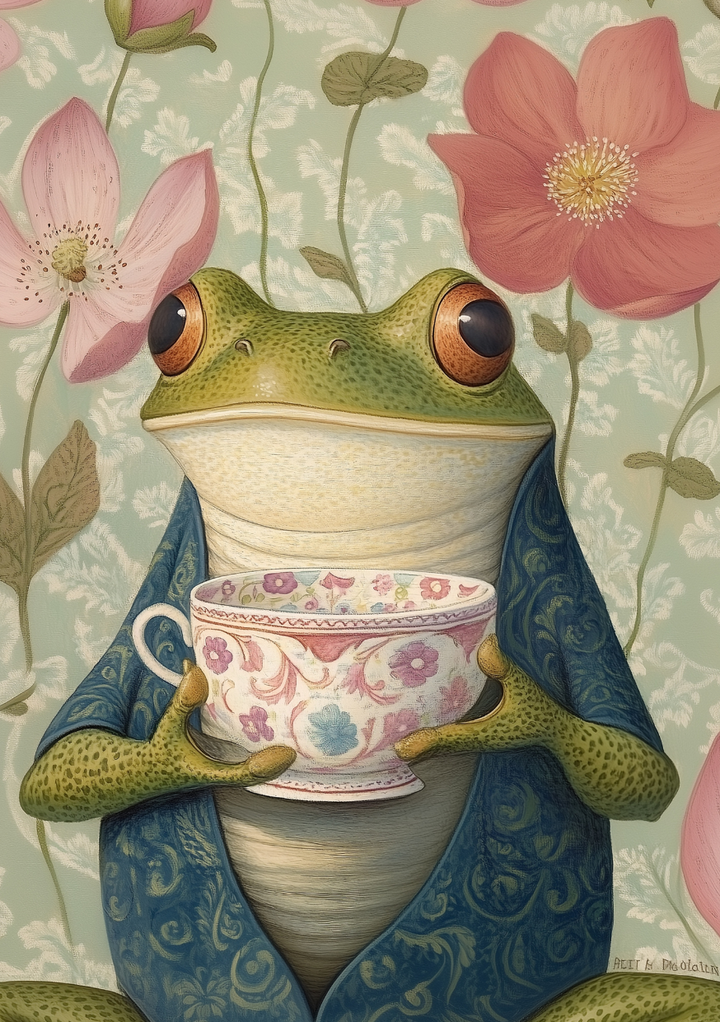 Animal Tea Time: Kikker | Cadeaukaart Fripperies