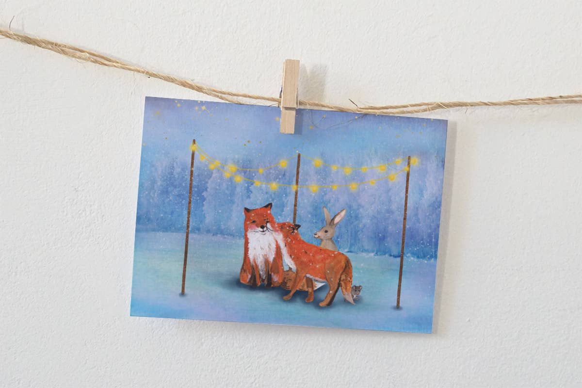 Kaart Knuffelende vossen | Kaart Lotte Drouen