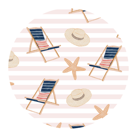 Strandstoelen | Sluitstickers 10st.