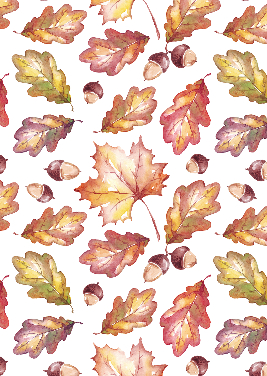 Herfstprint bladeren | Kaart Fripperies