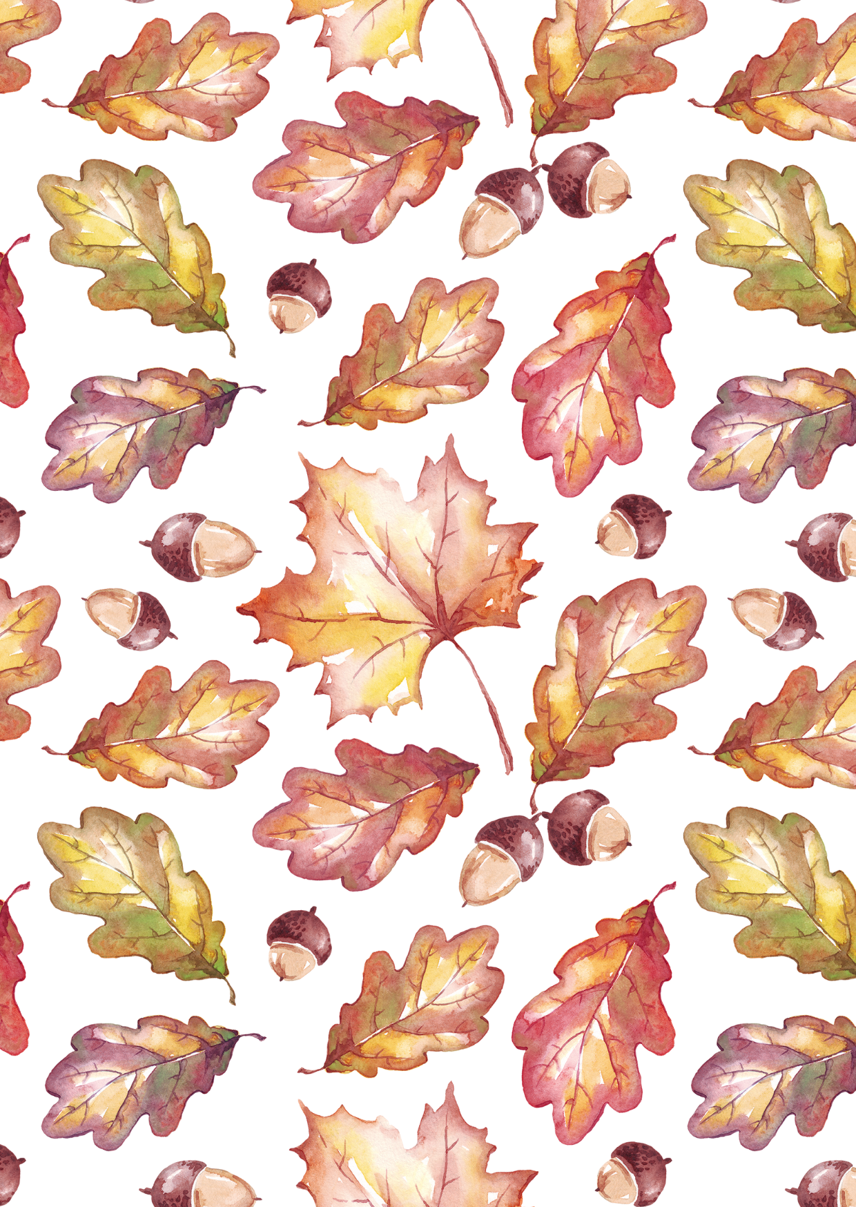 Herfstprint bladeren | Kaart Fripperies