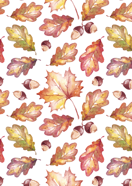 Herfstprint bladeren | Kaart Fripperies