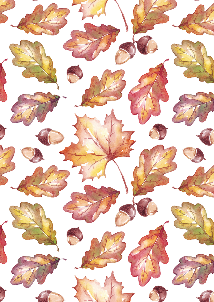 Herfstprint bladeren | Kaart Fripperies