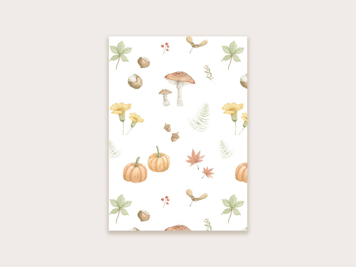 Ansichtkaart herfst patroon | Kaart Appeloogje