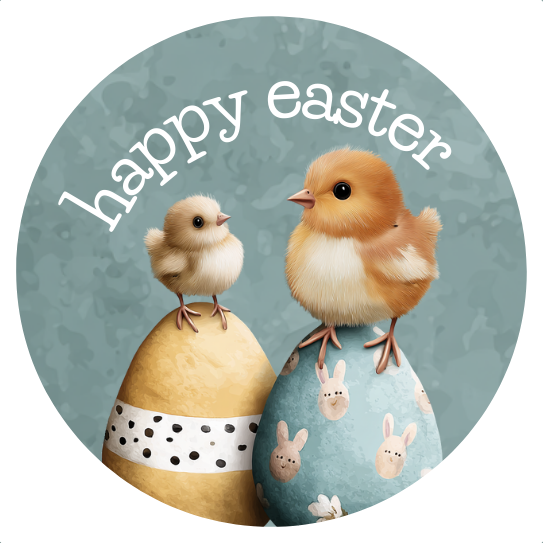 Easter Fun: Happy Easter | Sluitstickers 10st.