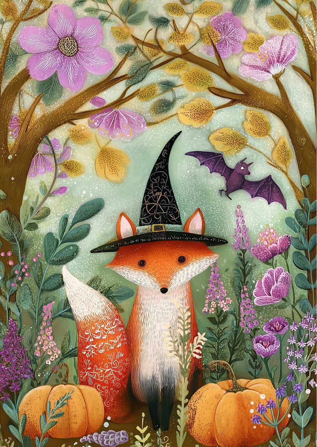 Woodland Halloween: Vos | Kaart Fripperies