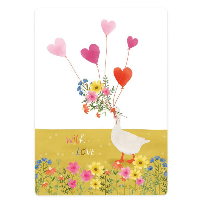 Kaart gans met bloemen | Kaart The Lemonbird
